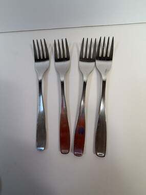 Set of 4 WMF Cromargan Stainless Steel Salad Forks 6.5”